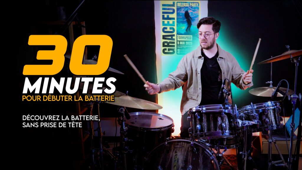 Visuel de 30 minutes pour débuter la batterie